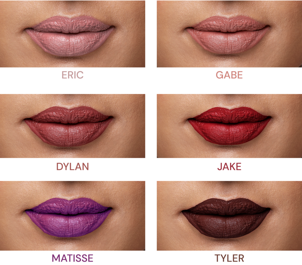 Medium Skin swatches with Lip Paints